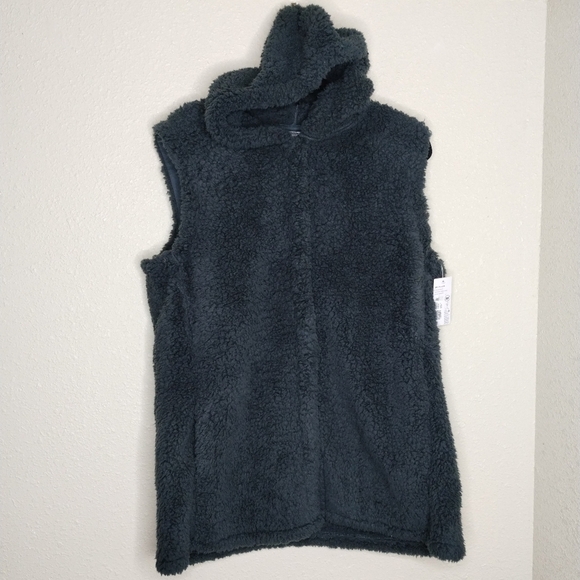 Jockey Grey Hooded Sherpa Vest - Picture 2 of 6